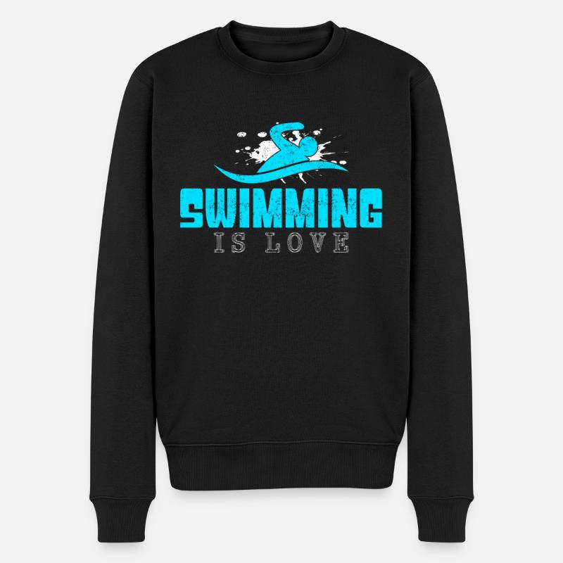 Dicton natation - Pull Premium bio Homme - noir