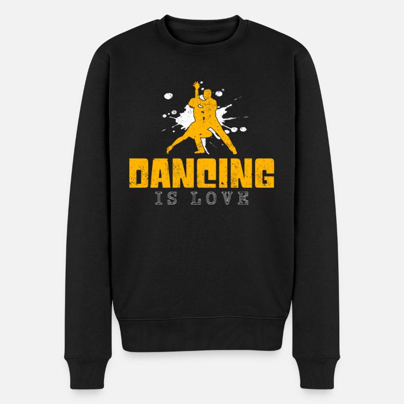 Tanzen Spruch - Männer Premium Bio Pullover - Schwarz