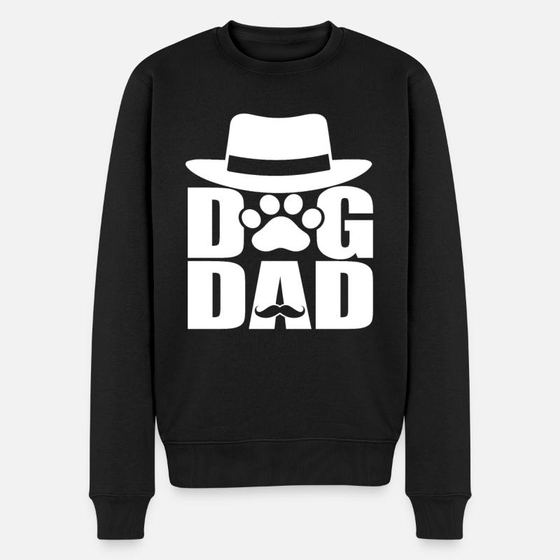 Chien Papa - Pull Premium bio Homme - noir