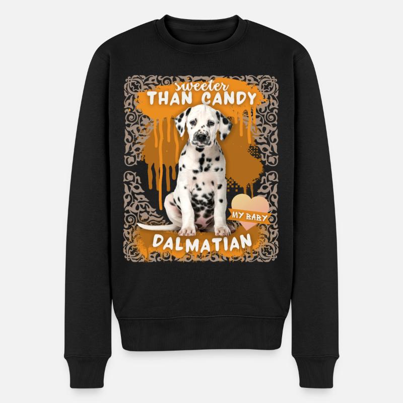Dalmatien, chien, dicton drôle - Pull Premium bio Homme - noir