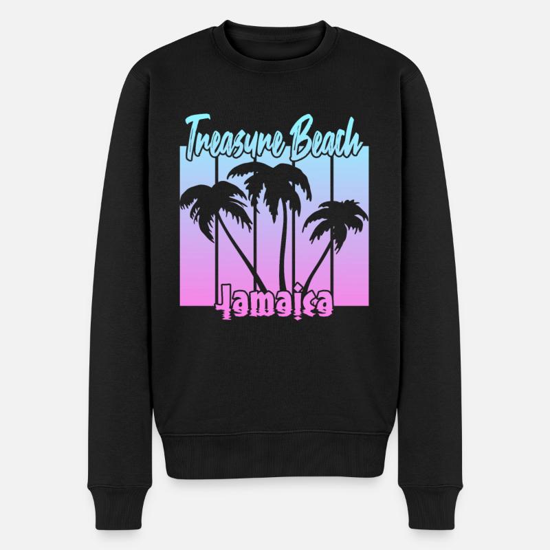 Treasure Beach Jamaica - Männer Premium Bio Pullover - Schwarz