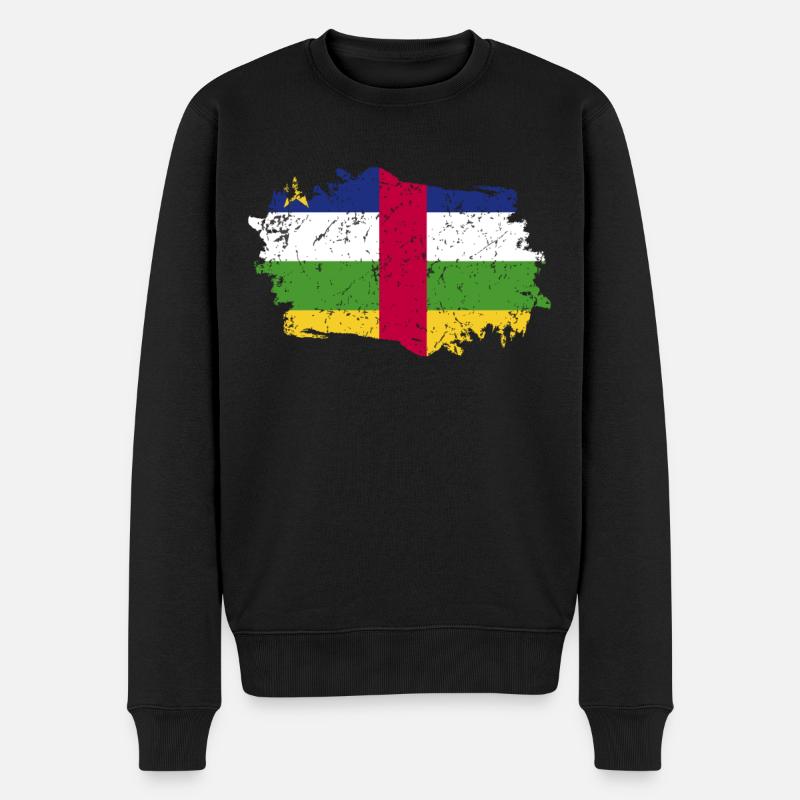 Drapeau de la République centrafricaine - Pull Premium bio Homme - noir