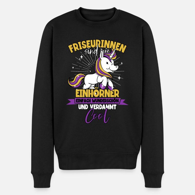 Friseurin - Männer Premium Bio Pullover - Schwarz