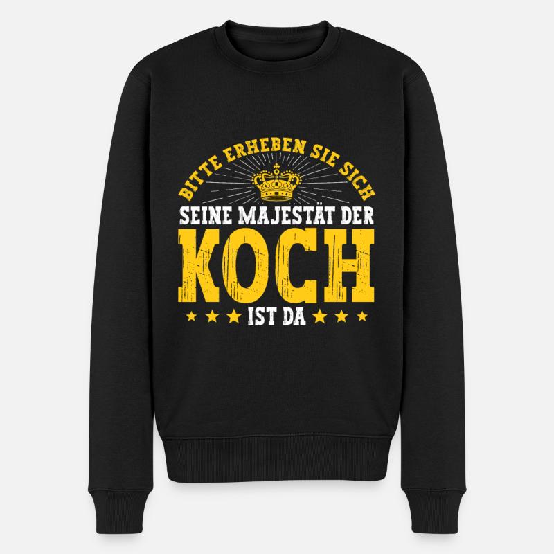 Koch - Männer Premium Bio Pullover - Schwarz