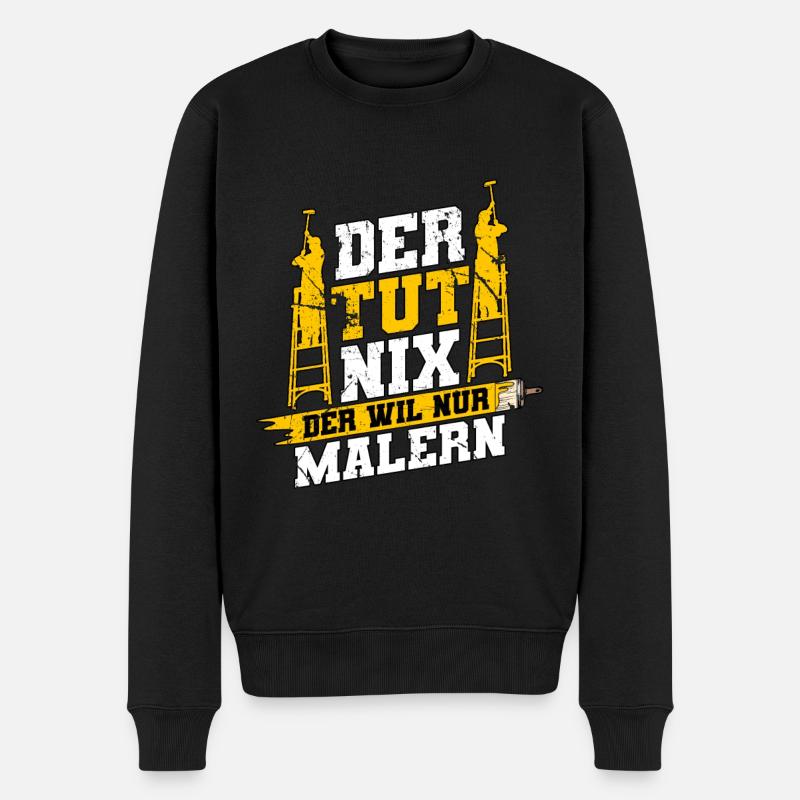Maler - Männer Premium Bio Pullover - Schwarz
