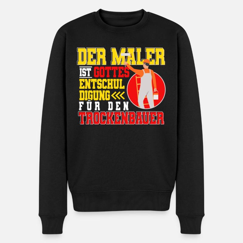 Maler - Männer Premium Bio Pullover - Schwarz