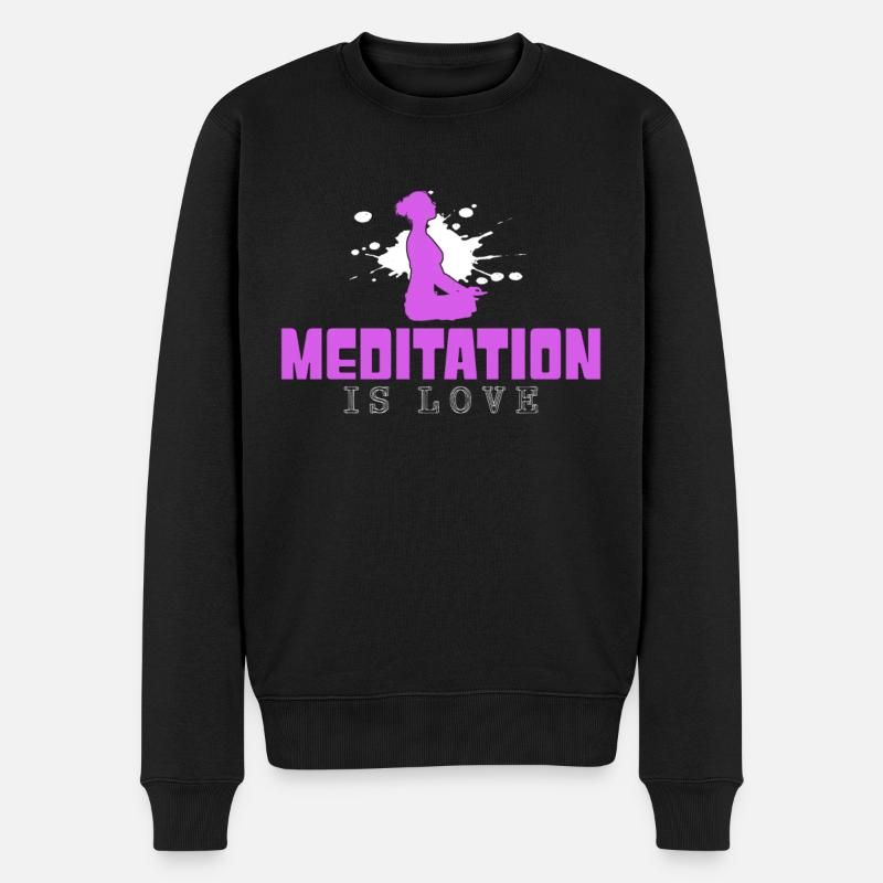 Méditation - Pull Premium bio Homme - noir