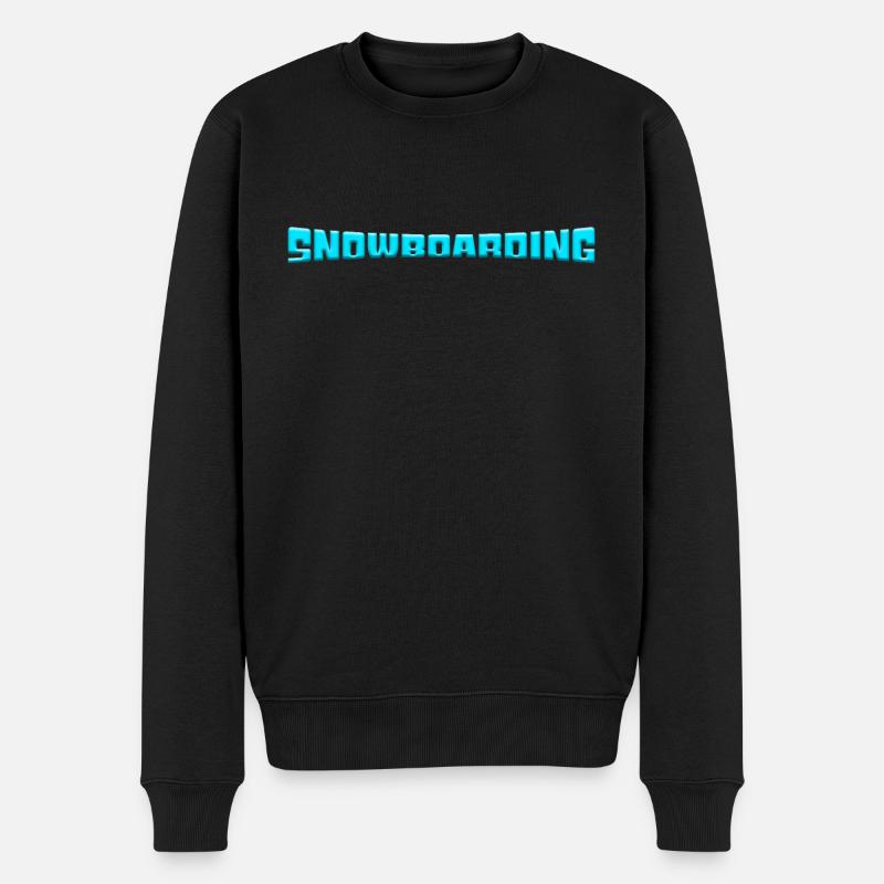 Snowboarding - Männer Premium Bio Pullover - Schwarz