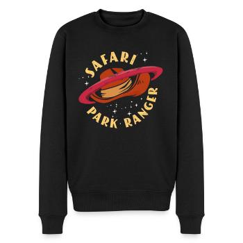 African Safari Park Ranger Guide - Men's Premium Organic Jumper - black - Front - Nico (187cm)