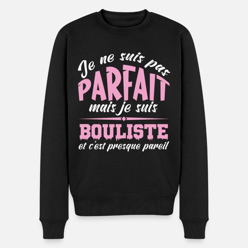 je ne suis pas parfait mais je suis bouliste - Pull Premium bio Homme - noir