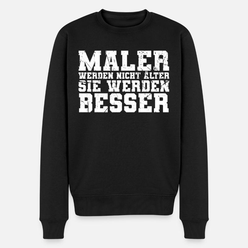 Maler - Männer Premium Bio Pullover - Schwarz