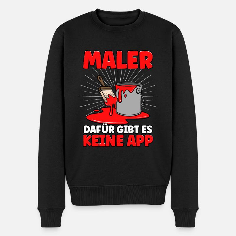 Maler - Männer Premium Bio Pullover - Schwarz