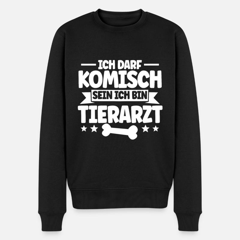 Tierarzt - Männer Premium Bio Pullover - Schwarz