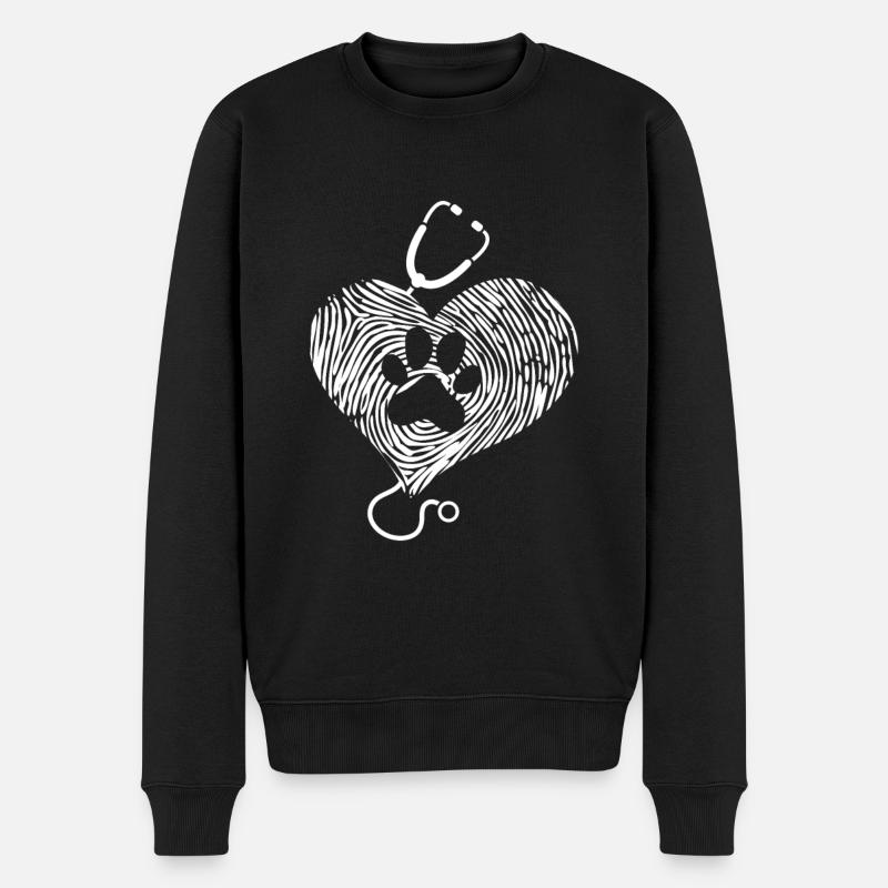 Tierarzt - Männer Premium Bio Pullover - Schwarz