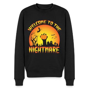 Scary halloween pumpkin witches zombie ghosts - Men's Premium Organic Jumper - black - Front - Nico (187cm)