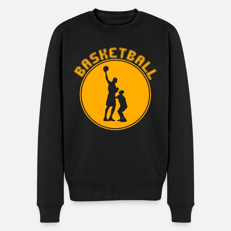 Basketball - Männer Premium Bio Pullover - Schwarz