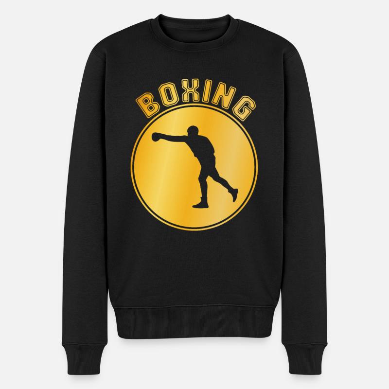 Boxe - Pull Premium bio Homme - noir