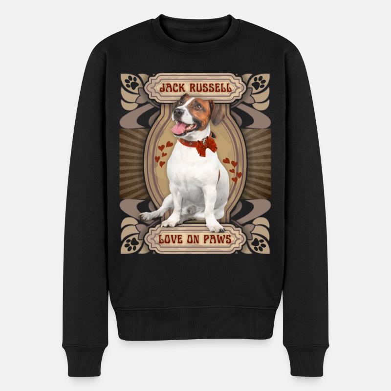Jack Russell Terrier, Chien, Jack Russell Disant - Pull Premium bio Homme - noir