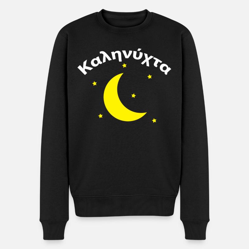 Καληνύχτα Grèce Grec Bonne Nuit - Pull Premium bio Homme - noir