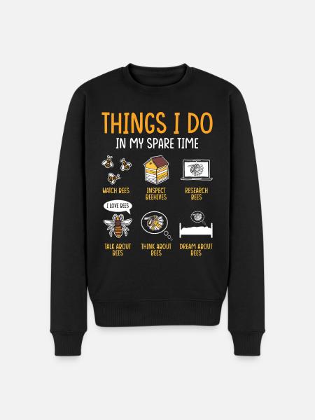 Beekeeper Gift Beekeeping Bees - Men's Premium Organic Jumper - black