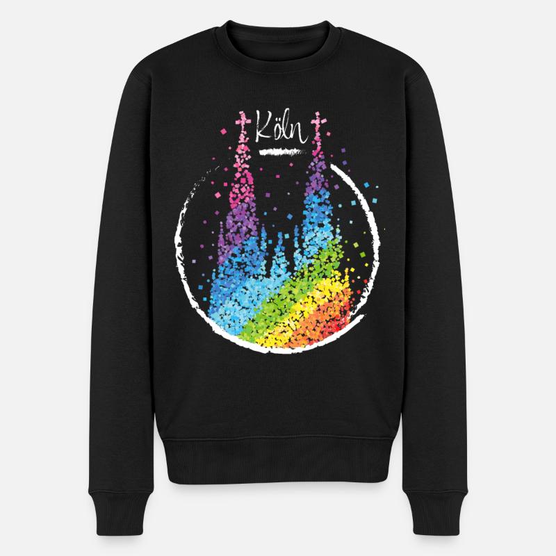Köln Pride Kölner Dom Regenbogen Community - Männer Premium Bio Pullover - Schwarz