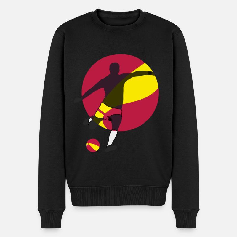 Fußball,Spanien - Männer Premium Bio Pullover - Schwarz