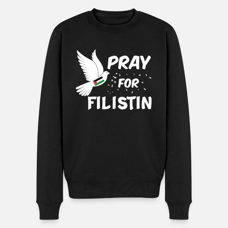Palästina - Männer Premium Bio Pullover - Schwarz