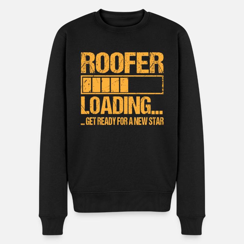 Dachdecker loading Dachdecker Ausbildung - Männer Premium Bio Pullover - Schwarz