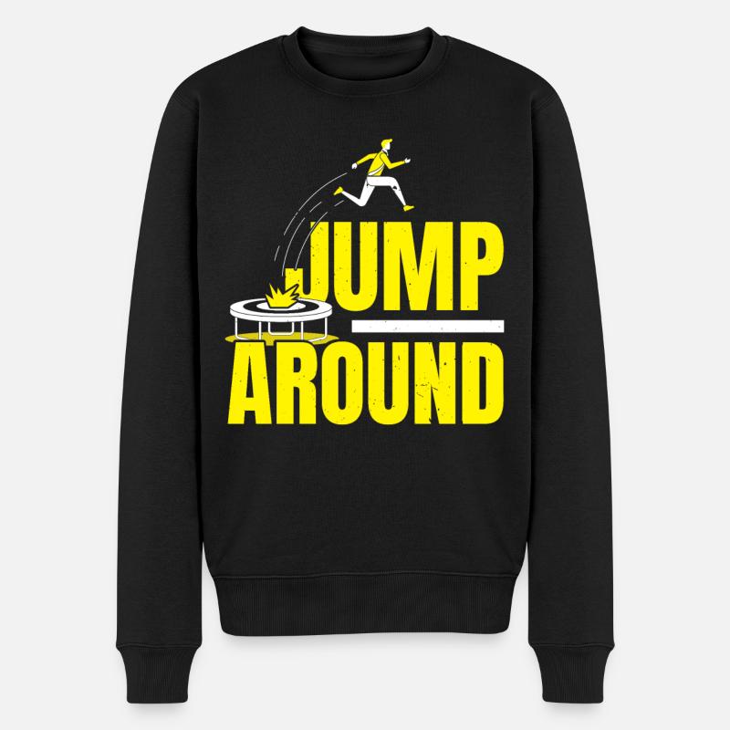 Trampolinspringen Trampolin Trampolin Trampolinspr - Männer Premium Bio Pullover - Schwarz