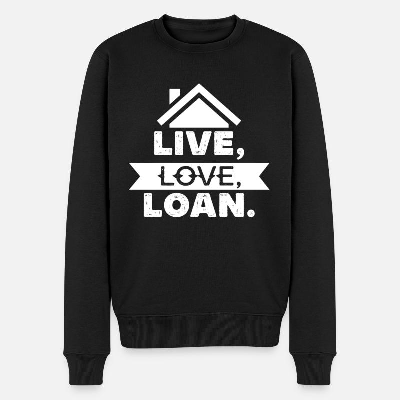 Neue Hauseigentümer Einweihung Lustig Leben, - Männer Premium Bio Pullover - Schwarz