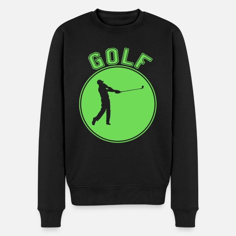 Golf - Männer Premium Bio Pullover - Schwarz