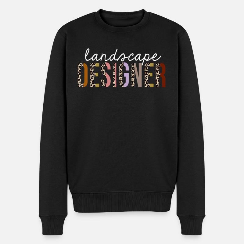 Paysagiste Leopard Print Drôle cadeau - Pull Premium bio Homme - noir