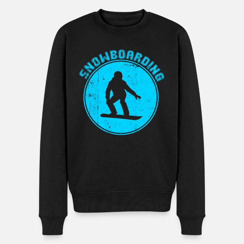 Snowboarden - Männer Premium Bio Pullover - Schwarz