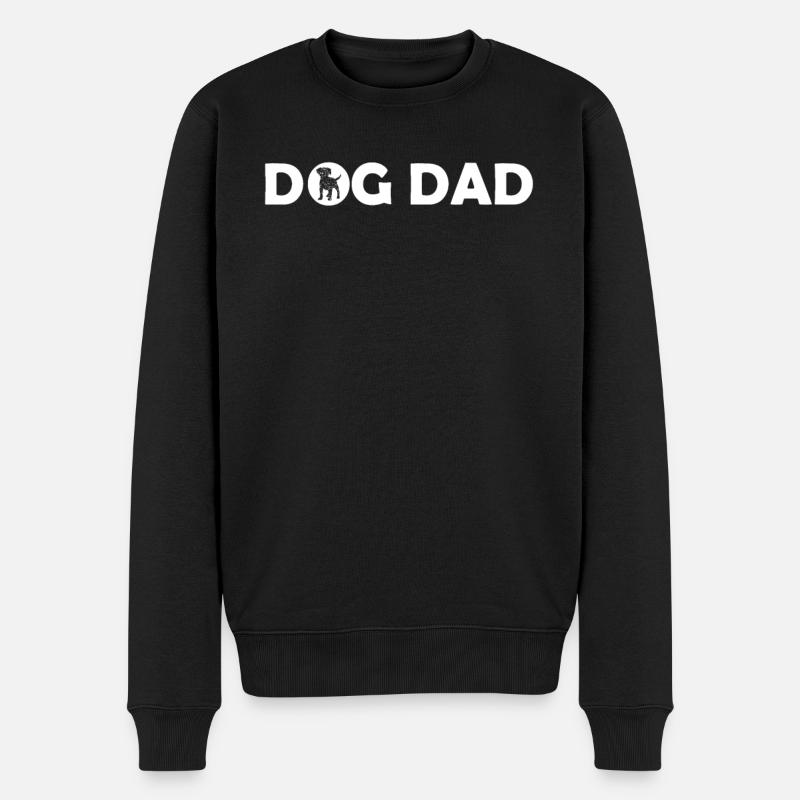 Hunde-Papa - Männer Premium Bio Pullover - Schwarz