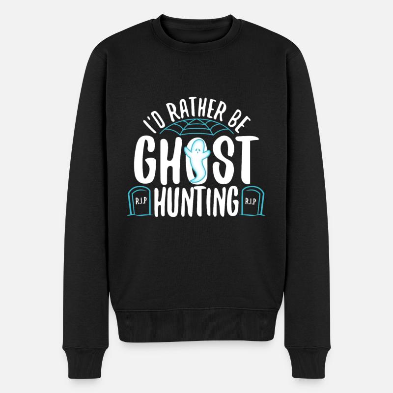 Je préfère chasser les fantômes - Pull Premium bio Homme - noir
