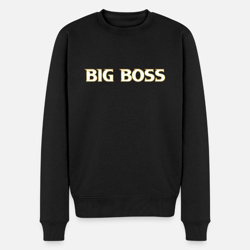 Big Boss - Männer Premium Bio Pullover - Schwarz