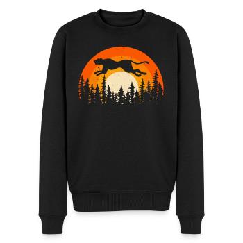 Gepardenflüsterer Wildtier Tierpfleger - Männer Premium Bio Pullover - Schwarz - Vorne - Nico (187cm)