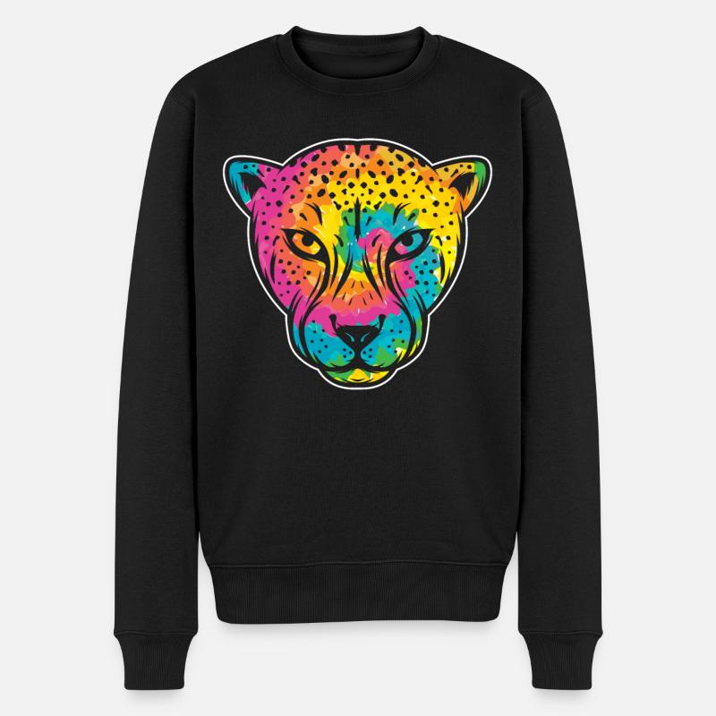 Gepardenflüsterer Wildtier Tierpfleger - Männer Premium Bio Pullover - Schwarz