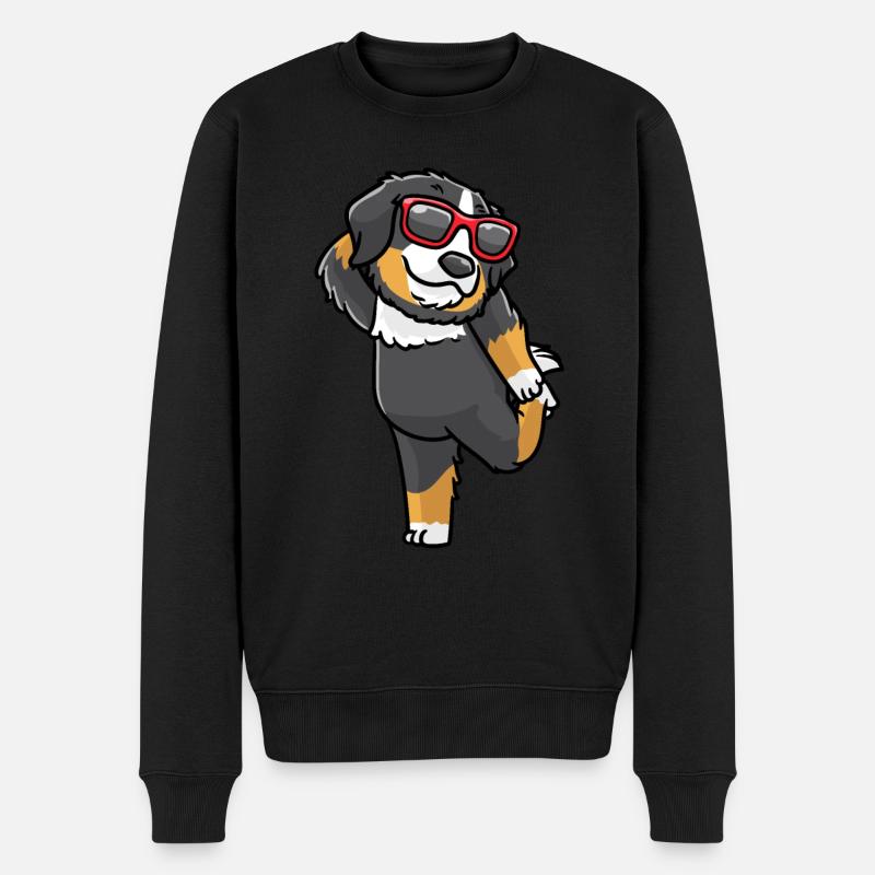 Berner Sennenhund Hund Tanzen Bouvier Bernois - Männer Premium Bio Pullover - Schwarz