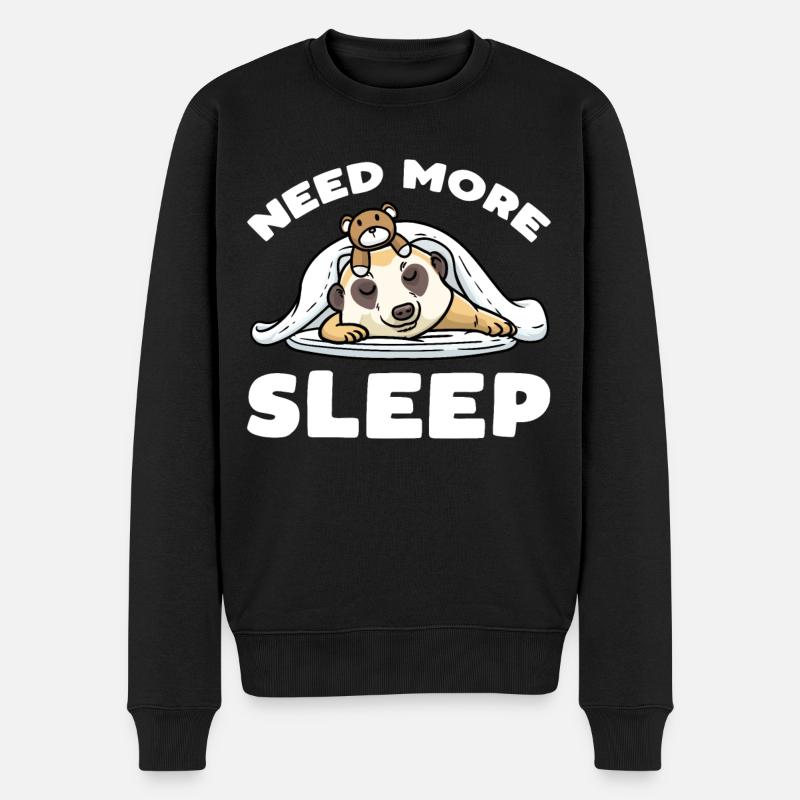 Suricates endormis - Pull Premium bio Homme - noir