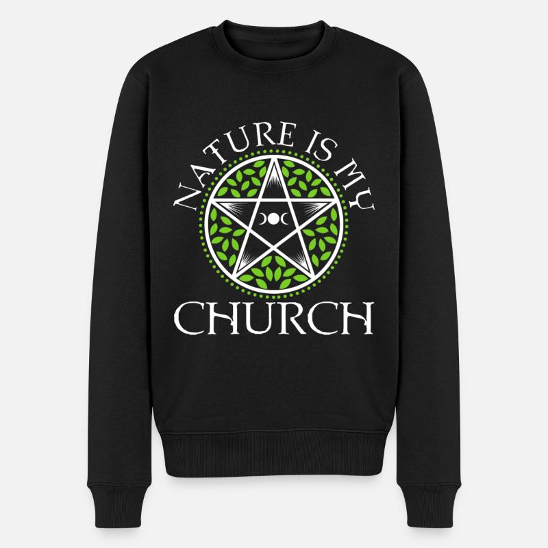 La nature est mon église - Pull Premium bio Homme - noir