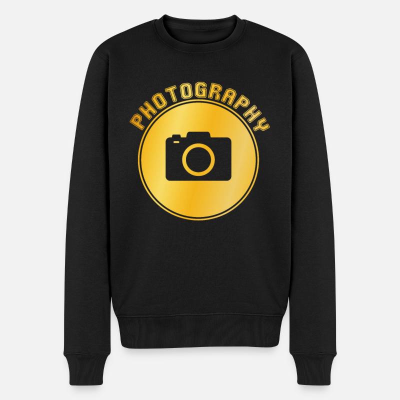 Fotografie - Männer Premium Bio Pullover - Schwarz