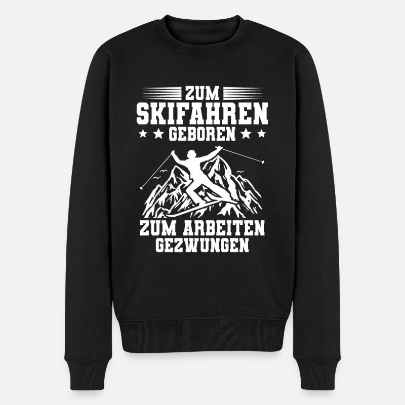 Skifahren Ski - Männer Premium Bio Pullover - Schwarz