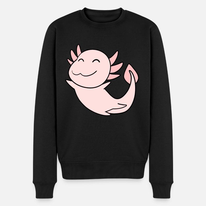 Axolotl Rose Doux - Pull Premium bio Homme - noir