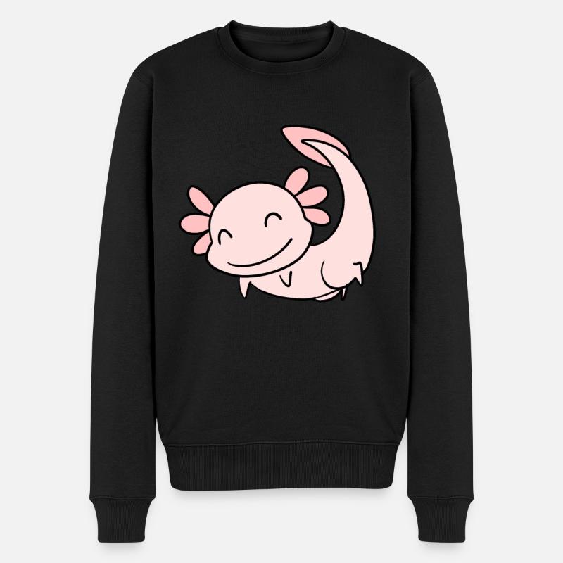 Axolotl Rose Doux - Pull Premium bio Homme - noir