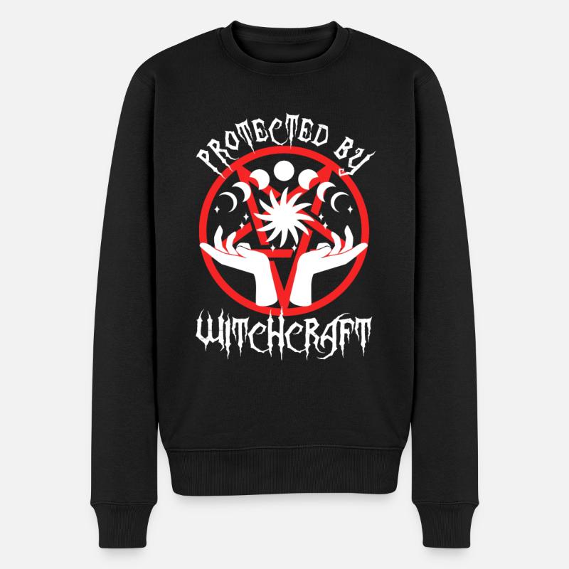 Protected By Witchcraft - Männer Premium Bio Pullover - Schwarz