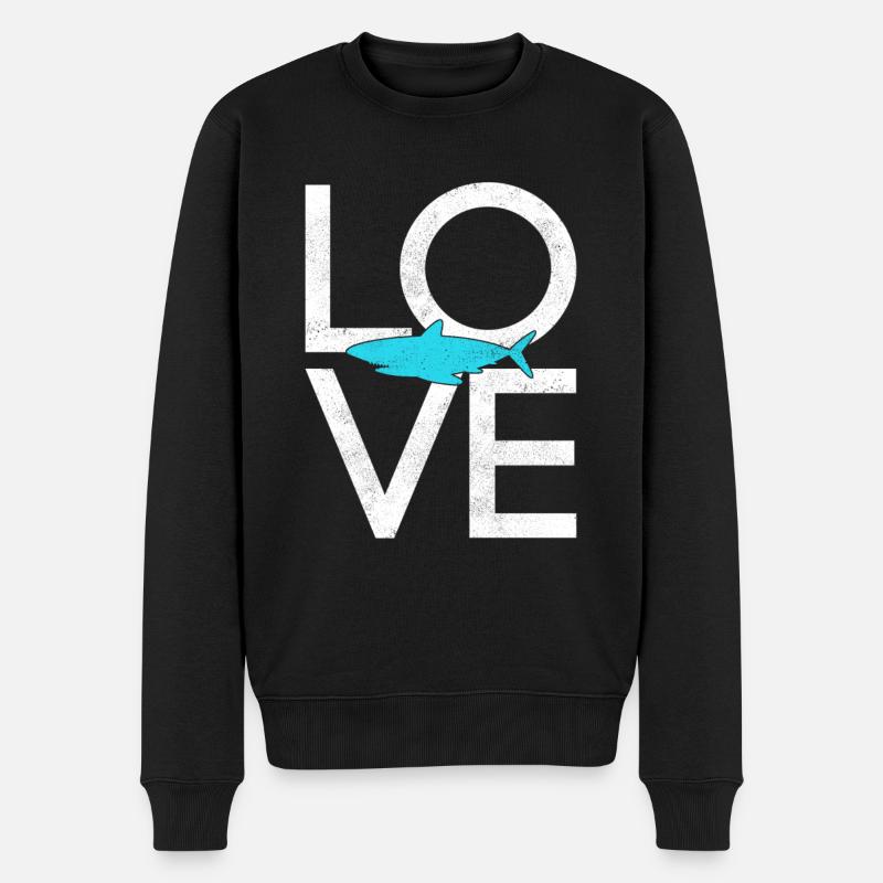 Requin - Pull Premium bio Homme - noir