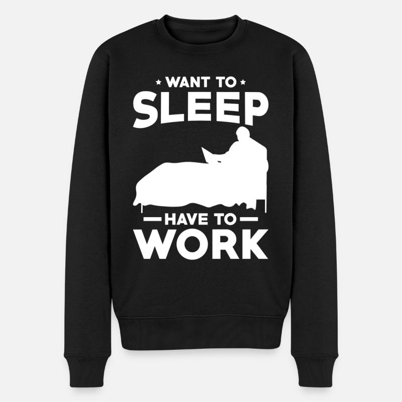 Home Office Spruch - Männer Premium Bio Pullover - Schwarz