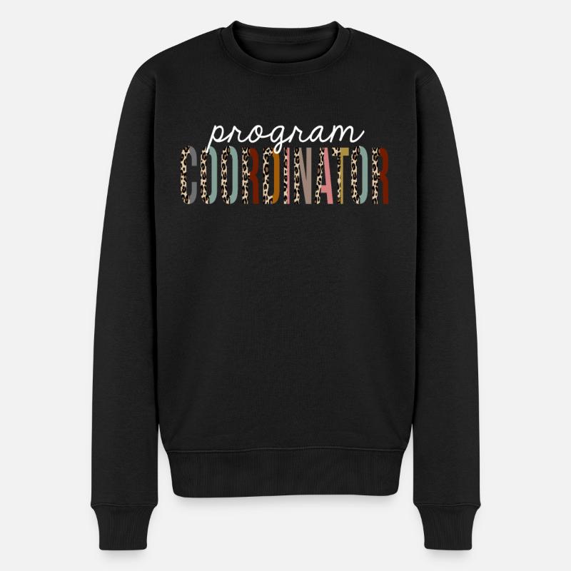 Programmkoordinator Leopardenprint lustiges Geschenk - Männer Premium Bio Pullover - Schwarz