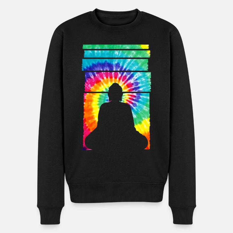 Bouddha Busshisme Statue de Bouddha - Pull Premium bio Homme - noir